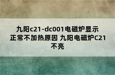 九阳c21-dc001电磁炉显示正常不加热原因 九阳电磁炉C21不亮